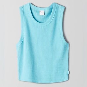 Aritzia Tna gradilla thermal Cropped waffle-knit tank - NWT